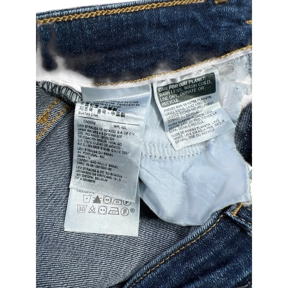 Levis 721 High Rise Skinny Jeans Womens 24 Dark Wash Stretch Denim‎